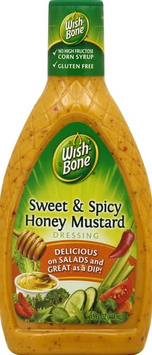 WISH-BONE SALAD DRESSING, SWEET & SPICY HONEY MUSTARD, 15 OZ