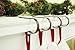 Haute Decor The Original MantleClip Stocking Holder with Holly Embossed Design- 4 Pack (Oil-Rubbed Bronze) - Christmas Stocking Hanger Adjusts to Fit Various Mantel Styles