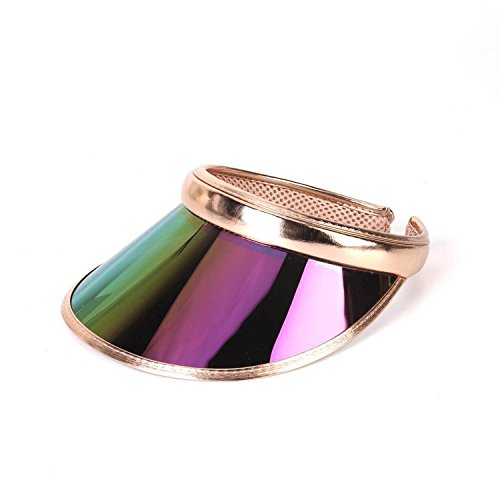 UV Sun Visor Hat Golf Hat Hiking Helmet Cap Transparent Color Sun Protection Cap(Golden)