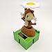Flameer Solar Power Dancing Squirrel Weaving Hands Figure Statue Animal Model Figurine Kid Educational Toy Gift Home Decor