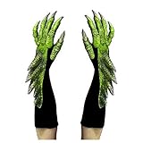 Green Dragon Halloween Costume Gloves