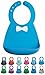 Bibiroo Silicone Baby Bibs, BPA/PVC/Phthalate Free, Food Catch Pocket, Waterproof, Soft, Adjustable, Lightweight, Durable and Easy to Clean (Baby Blue Bow Tie)