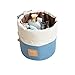 EUOW Travel Cosmetic Bags Barrel Makeup Bag,Women Portable Foldable Cases, Multifunctional Toiletry Bucket Bags Round Organizer Storage Pocket Soft Collapsible(Deepblue)