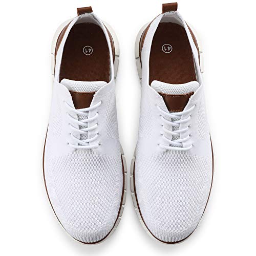 COOJOY Men's Mesh Wingtip Oxford Lace up Fashion Sneaker Lightweight