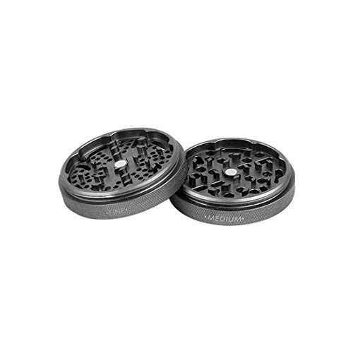KANNASTOR GR8TR V2 Grinder - Premium Food Grade Quality Aluminum w/Screen Chamber - 8 Pieces - 60 Mesh Stainless Easy Change Screen - Perfect for Herb Spices - Smooth Grind - Storage Lid