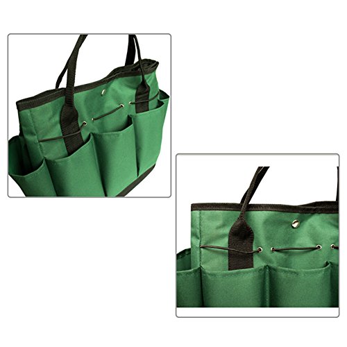 Bestmemories Garden Tool Totes Green Weeding Tools Carry Bags Multifunctional Handheld Garden Tool Totes Bucket Organizer Garden Tool Holders Storage Bags