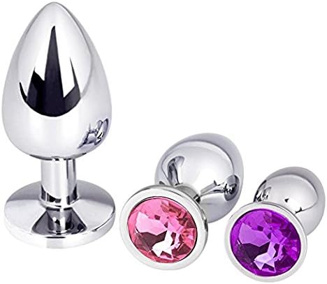 Beginners 3 Pcs Super Quality Stainless Steel Plug Anales 3D Acrylic Diamond Jewelry