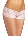 Baci Lingerie Women's Let's Play Lace Boyshort Panty, Light Pink, Large