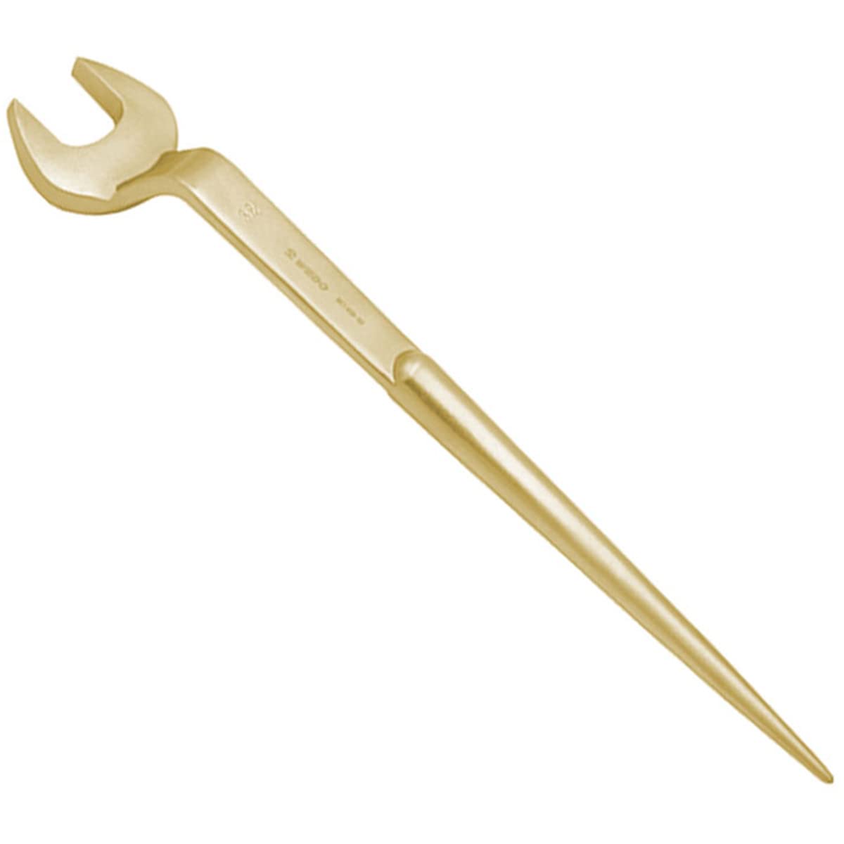 WEDO Spark-free Single Open-End Spanner Wrench, Construction Key with Pin 60 Degrees, Explosion-Proof Construction Wrench, Safety, Aluminium Bronze, BAM/FM/DIN Standard, Size 17 mm