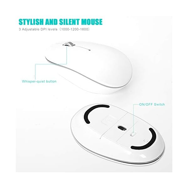 Wireless-Keyboard-and-Mouse-Full-Size-Keyboard-Mouse-Set-Compact-UK-Layout-24Ghz-USB-Receiver-for-PC-Laptop-Tablet-Windows-Mac-Silver-White Wireless Keyboard and Mouse, Full Size Keyboard Mouse Set Compact UK Layout 2.4Ghz USB Receiver for PC Laptop Tablet…