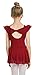 DANSHOW Girls’ Ballet Dance Leotards with Flutter Sleeve Petal Skirt and Bowknot Back