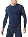 TM-MUD11-NVY_Large Tesla Men's Long Sleeve T-Shirt Baselayer Cool Dry Compression Top MUD11
