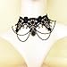 Udobuy®Gothic Women Black Lace Choker Beads Tassels Chain Pendant Necklace for Wedding Party Halloween Decorations (Short Style)