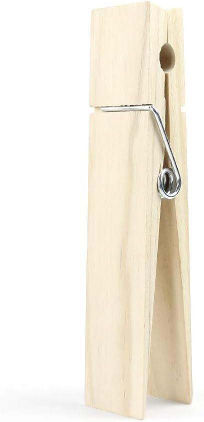 RIVERKING Big Clothes Pin, 1 PC Large Clothes Clip, 9 Inch Wooden Giant Clothespin, Natural Wood Jumbo Clothespin for DIY Crafts, Wedding and Bathroom Decoration