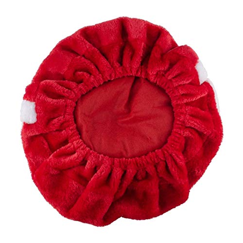 Set Of 3 3D Nose Santa Toilet Seat Cover Set Christmas Decorations Bathroom Christmas Bathroom Set Rug Set RED