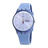 Swatch Unisex SUOS701 Quartz Plastic Violet Dial Watch