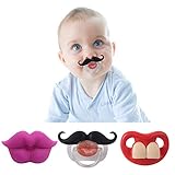 SOLIFEGOBLE Mustache Pacifier，Kissable Mustache