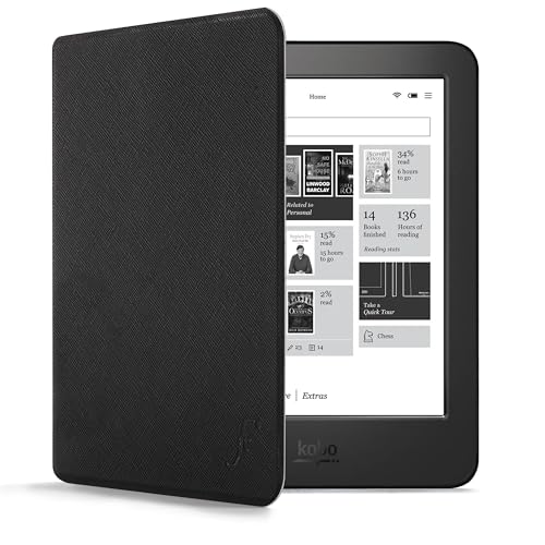 FC Case for Kobo Aura H2O Edition 1 - Kobo Aura H2O Edition 1 Case - Black - Slim & Lightweight, Auto Sleep/Wake Kobo Aura H2O Edition 1 2014 (1st Generation N250) Case, Cover