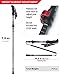 TAC9ER Lightweight Carbon Fiber Folding Trekking Poles - Adjustable Collapsible Walking Sticks with Quick Flip Lock for Hiking, Snowshoeing, Skiing, Camping, Backpacking