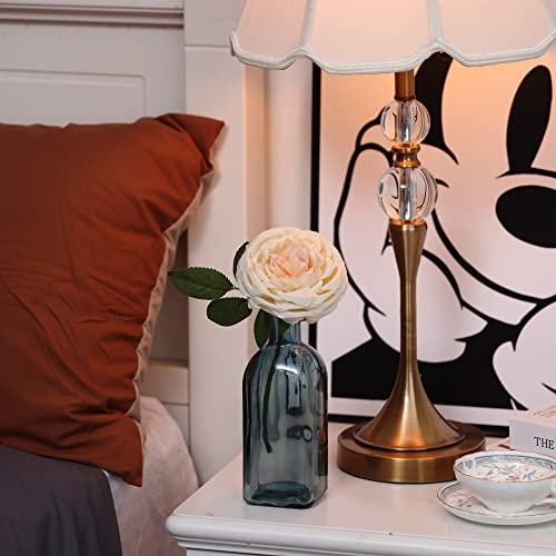 GMWD Glass Flower Vase Set of 6 Tall Clear Bud Vases, 14.5 Oz 8 Oz Apothecary Bottle Assorted Color Vases Decorative for Centerpieces Home Decoration Wedding Reception Table Decor