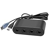 Gamecube Controller Adapter FENGWANGLI 4 Ports Gamecube Adapter for Nintendo Switch NGC Wii U &amp; PC USB Plug and Play No Drivers Needed