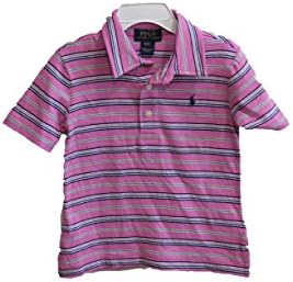 Polo Ralph Lauren Little Boys Striped Short Sleeve Polo Shirt (2T, Maui Pink)