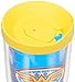 Tervis 1084014 Wonder Woman Tumbler with Emblem and Yellow Lid 16oz, Blue