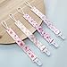 Stadela Baby Pacifier Clip Holder - Girl 4 Pack Gift Set – Vintage Rose Flowers Floral Pink, Coral, Green, Gray, Blush