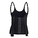 One Zipper with 3 Row of Hooks Waist Trainer Cincher Body Shaper Girlde Vest Fat Burner (M, Black)