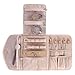KUAK Travel Jewelry Organizer Roll Foldable Jewelry Roll Bag Small Jewelry Storage Bag for Journey-Rings, Necklaces, Bracelets, Earrings, Soft Pink