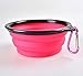 Pup-Up Collapsible Dog Bowl Travel Pets- Dog Pop Up Silicon Foldable Expandable Portable Travel Food Water Feeder Bowl with Carabiner Clip - Set of 2