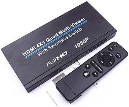 HDMI 4x1 Quad Multi-viewer Hdmi Four-screen Splitter 4x1 Splitter Four In One Out Seamless Switcher Black
