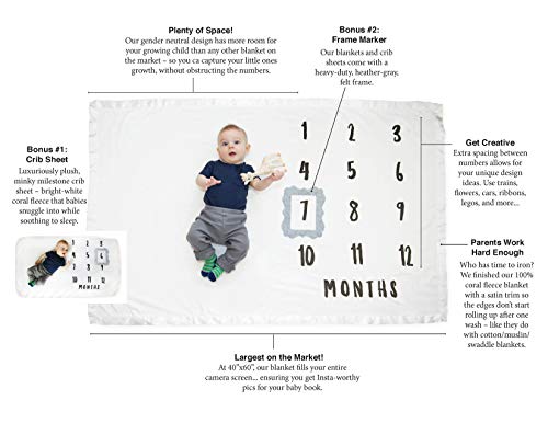 Baby Monthly Milestone Blanket and Milestone Crib Sheet | Baby Milestone Blanket | Newborn Milestone Blanket | Fleece Crib Sheet | Warm Crib Sheet | Fitted Crib Sheet | Photo Background