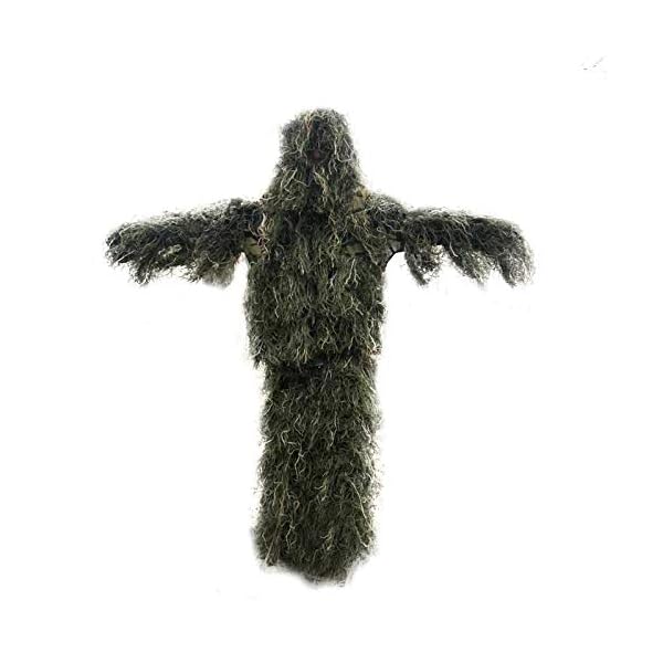DONG 3D Tarnanzug Ghillie Suit Kind Waldland Camouflage Paintball, Fotografie Der Wild LebendenTiere,Green-OneSize