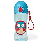 Skip Hop Zoo Lock-Top Sports Bottle, Owl, Blue