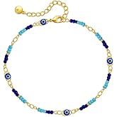 SBI Jewelry Lucky Evil Eye Bracelet for Women Family Lucky Charm Blue Red White Clear CZ Cubic Zirconia Spiritual Bracelet Birthday Anniversary