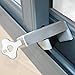 Reliancer 4 Pack Sliding Window Locks Sets with Keys Aluminum Alloy Door Frame Security Lock Stop Adjustable Safety Window Locks Security Door Stop for Home and Office Child Safety