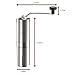 Coffee Grinder Manual, Stainless Steel Coffee Bean Grinder Ceramic Conical Burr Hand Crank Mill with Spoon AUKO