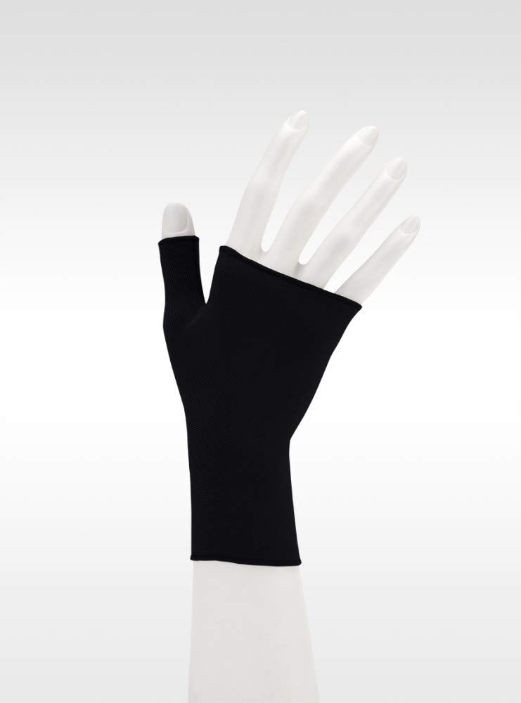 Juzo Soft 2001 20-30mmhg Compression Gauntlet with Thumb Stub (Medium, Black)