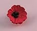Designs by DH Small Paper Red Poppy Lapel Pin Flower Boutonniere Wedding Everyday