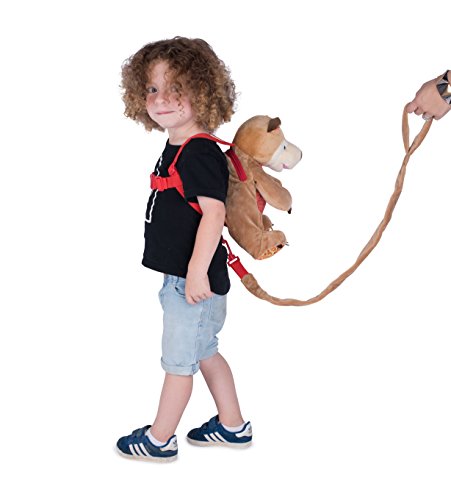 Eric Carle The Very Hungry Caterpillar Bear Backpack, Children's Safety Harness, Plush and Machine Washable, Polyester, Brown