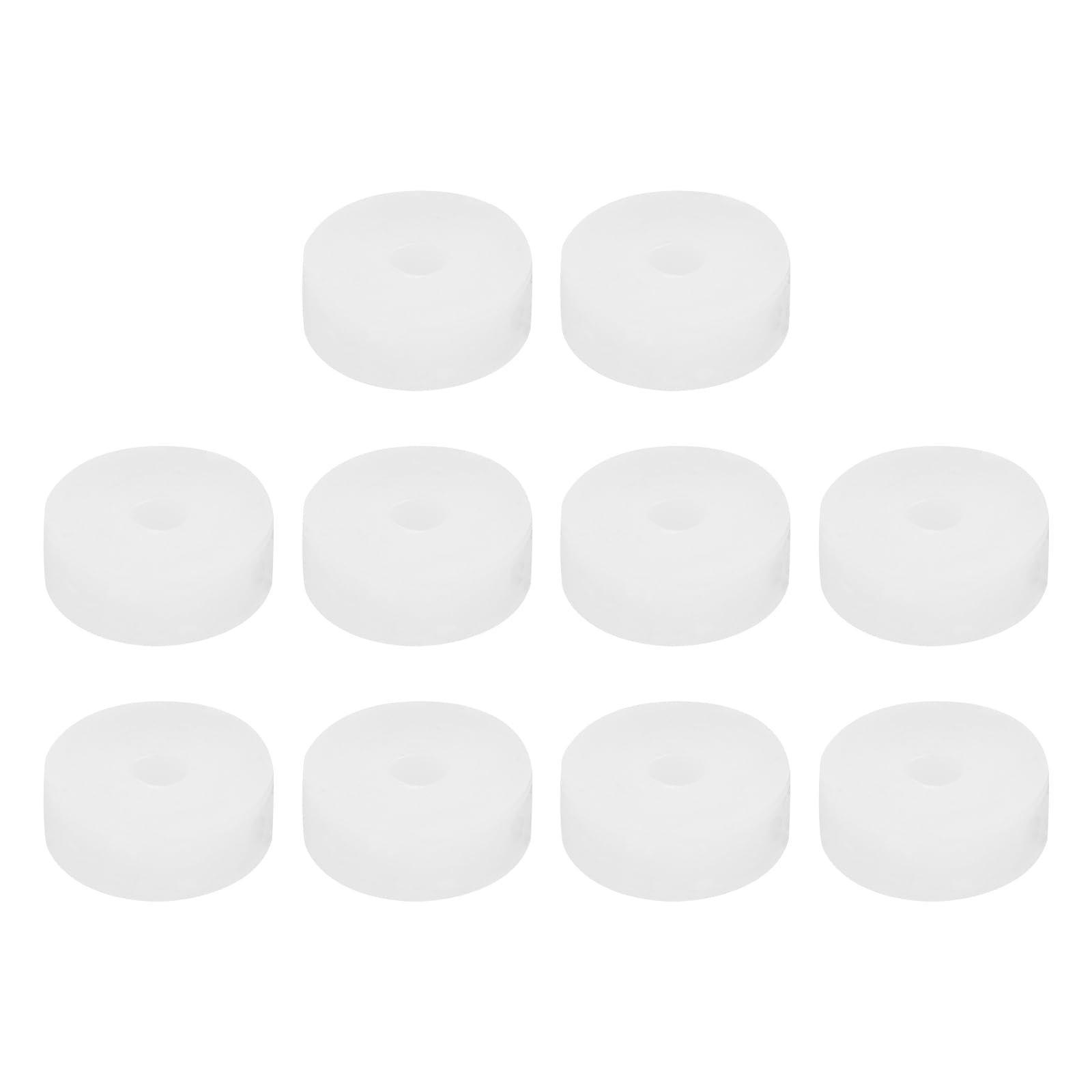PATIKIL Silicone Rubber Flat Washer, 10 Pcs 1.18" OD x 0.31" ID x 0.39" Thickness Sealing O Ring Water Hose Gasket Assortment Kit Heat Resistant Washer for Plumbing Valve Machinery, White