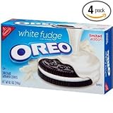 White Fudge Covered Oreo, Limited Editon Chocolate Sandwich Cookies 8.5 oz (Pack of 4)