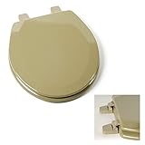 Deluxe Avocado Green Wood Round Toilet Seat