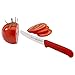 Messermeister 4.5” Serrated Tomato Knife with Matching Sheath, Red - German 1.4116 Steel Alloy - Rust Resistant & Easy to Maintain - Handcrafted in Santa Catarina, Portugal