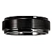 EZreal Will Queen 6mm Black Titanium Ring Matte Finish Comfort Fit Wedding Bands for Men Women Anniversay Bands