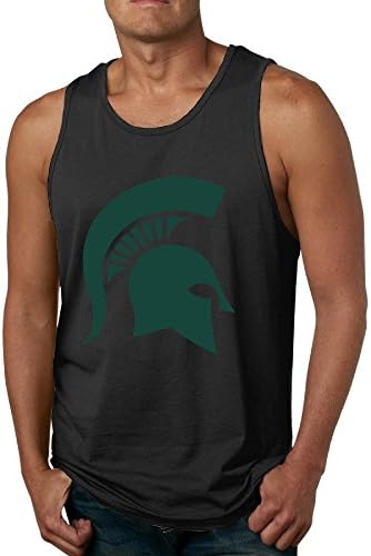 Asdf666 Men's Michigan State Spartan Helmet Tank Top/Vest/Sleeveless