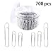 700 Pieces Paper Clips-Paperclips-Paperclip-Paper Clip Assorted Size Small Medium Jumbo/Large(28mm 33mm 50mm) for School Office Personal Document Organizing Professional Work primary