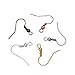 JGFinds Mixed Color Ear Wire Hooks, Silver, Bronze, Gold Tone Earring Findings, 200 Pack (50 of Each)