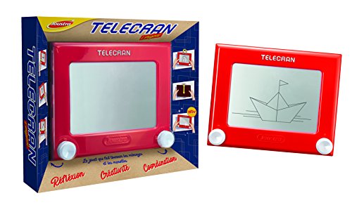 Joustra Ardoise Magique Telecran Original Pour Dessiner À L'Infini-Enfants Dès 5 Ans-Format 19X19 Cm-Coloris Rouge, J41404, Multicolore